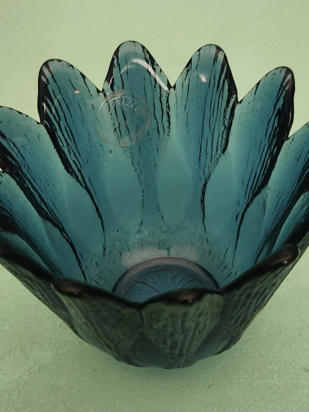Vintage Glass Petal Flower Bowl